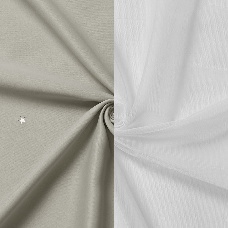 Mazzone Room Darkening Curtain, Dove