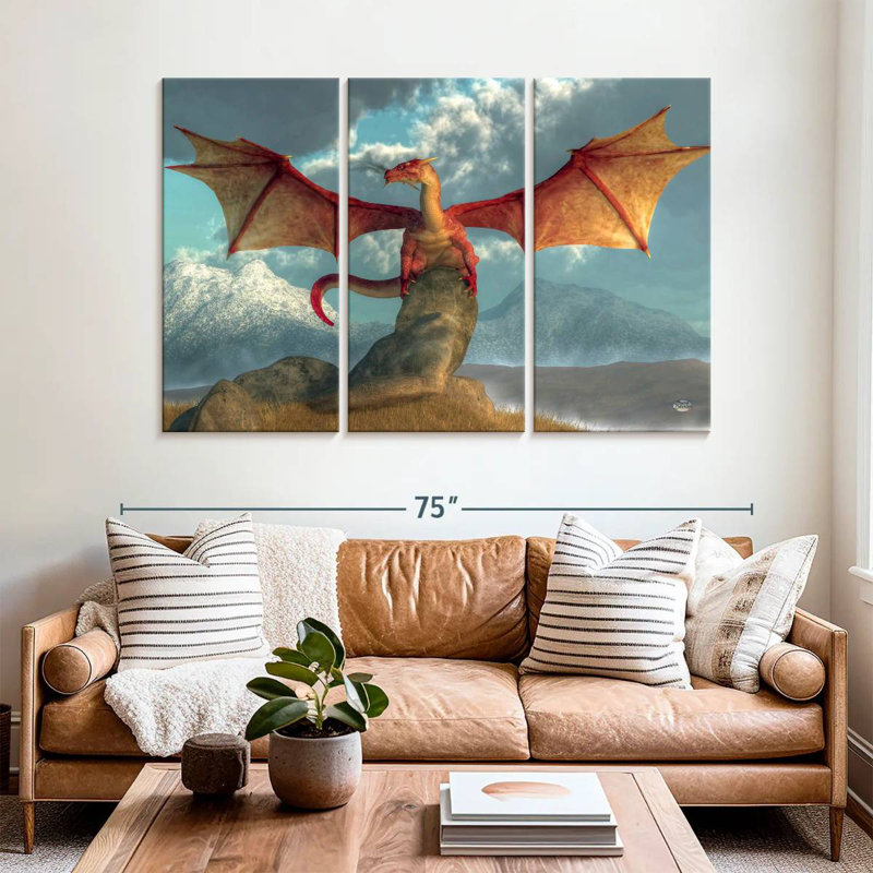 Kelan Fire Dragon, 42" H x 65" W