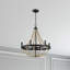 Luminaire suspendu en bois perlé noir Starry