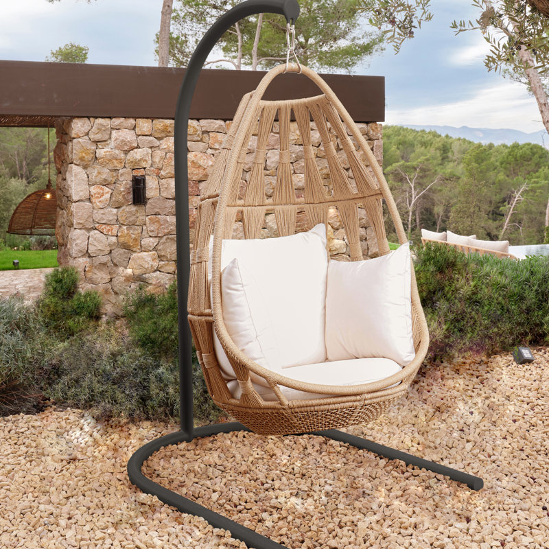 Krabi Egg Chair with Stand, Canvas Natural Sunbrella® Canvas