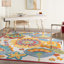 Tapis floral intérieur jaune / bleu / rouge intérieur / extérieur-594783361