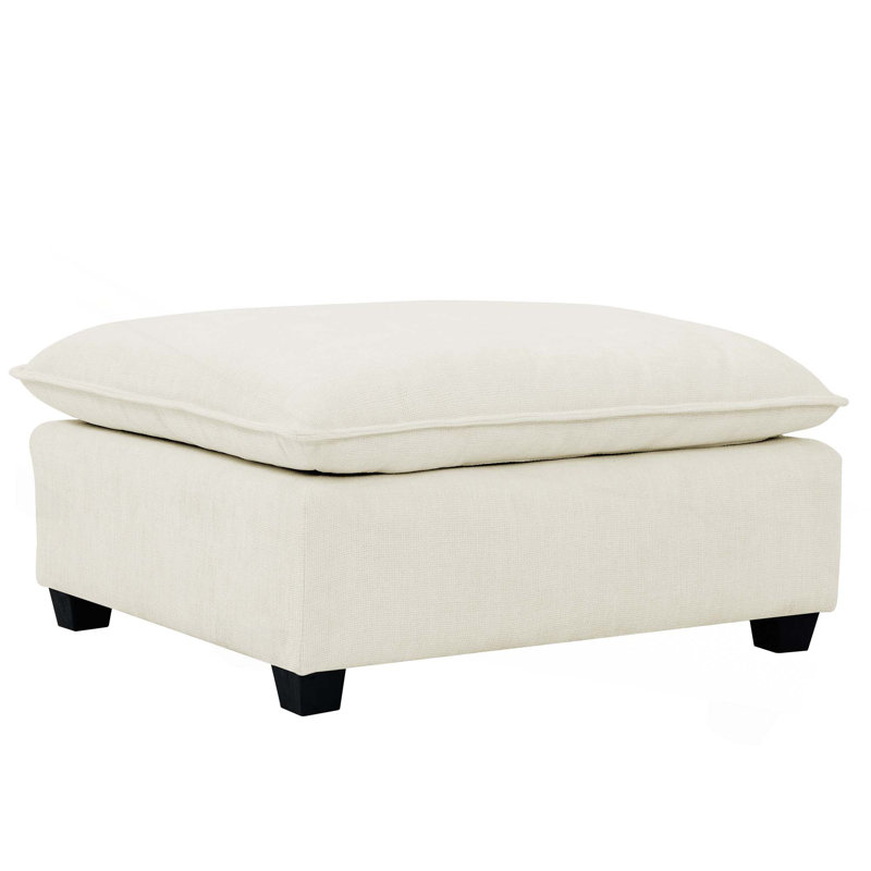Repose-pieds modulaire contemporain en tissu Lin