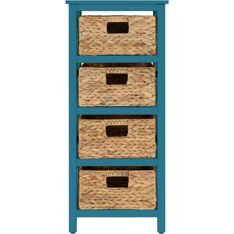 Emmanuelle 4 Drawer Storage Drawer, Teal