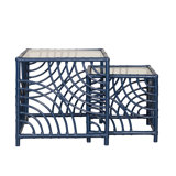 Swirl Glass Nesting End Table