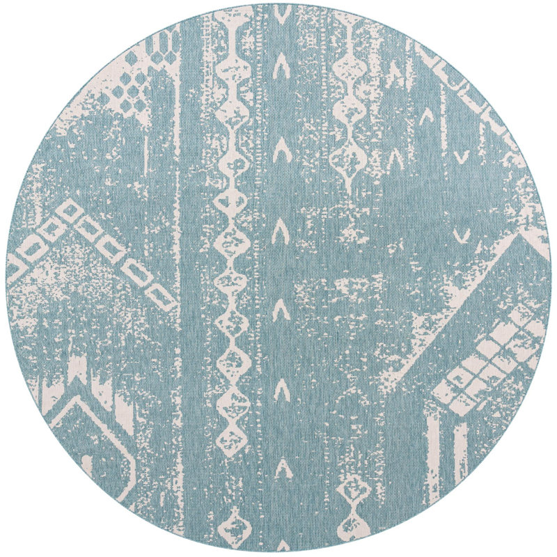 Medford Geometric Indoor / Outdoor Rug, Round 13'