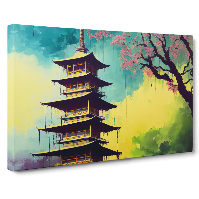 Dripping Pagoda - Wrapped Canvas, 50cm H x 76cm W x 3cm D