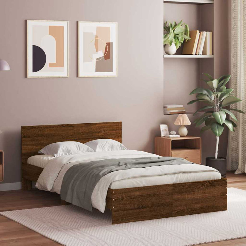 Aleshia Bed, Brown Oak, 140 x 190cm