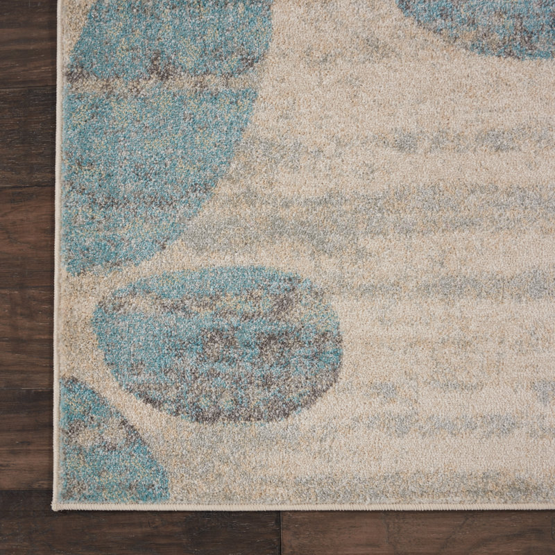 Leeming Floral Indoor Rug, Rectangle 7' x 10'