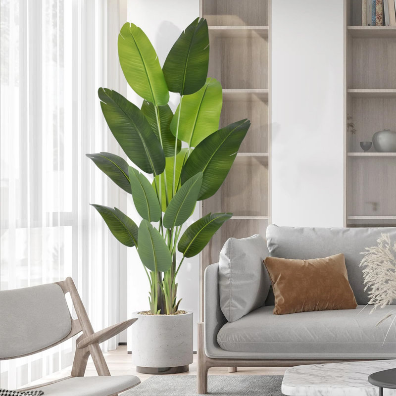 Anietra 180cm Faux Bird Of Paradise Plant in Pot