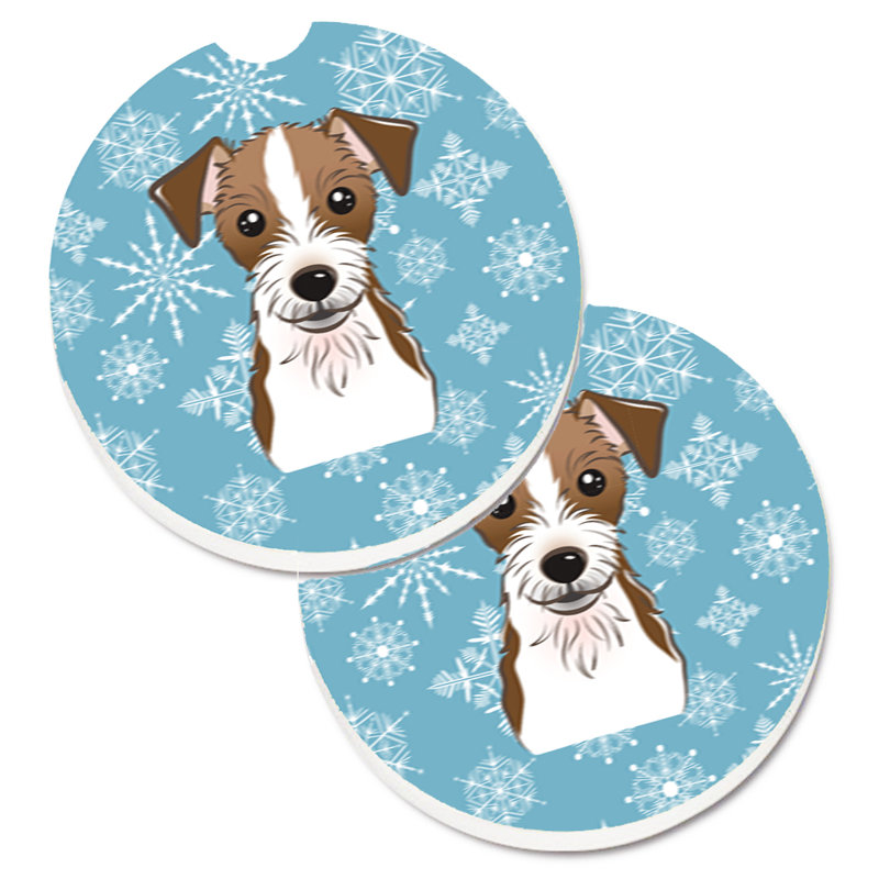 Sous-verre de voiture de neige, Jack Russell terrier brun foncé