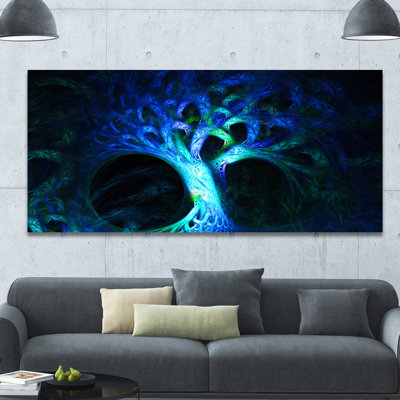 " Magical Blue Psychedelic Tree "