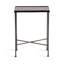 Mazure Narrow Side Table with Hammered Metal Tabletop-601038305