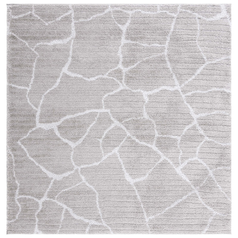 Averley Shag Performance Abstract Rug, Square 6'7"
