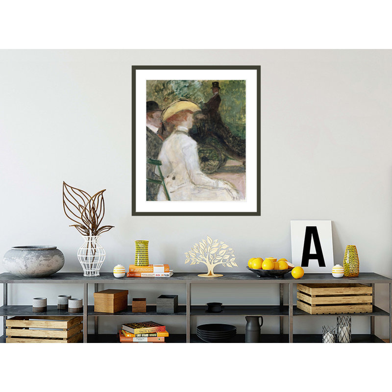 «In the Bois de Bogne» par Henri de Toulouse-Lautrec, impression giclée encadrée, H 39,09 po x l 33,5 po