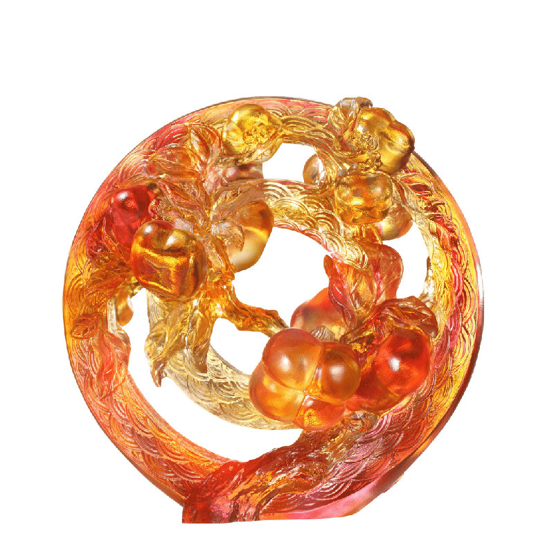 LIULI Crystal, Persimmons Sculpture | Fresh Delights