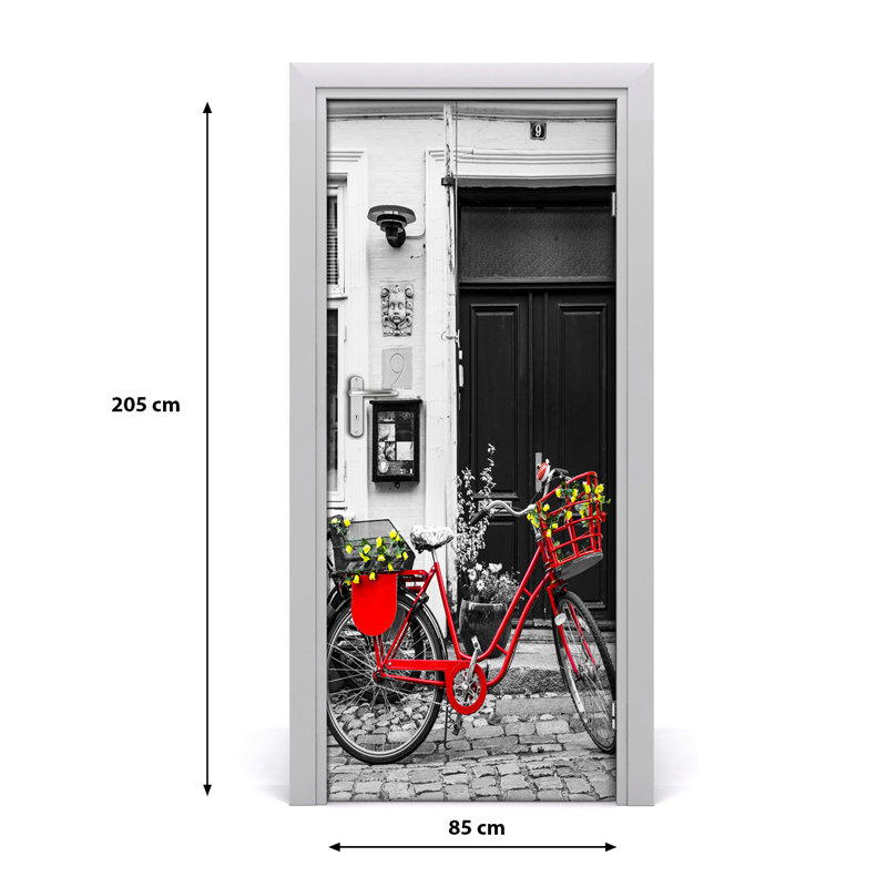 Cycling City Door Decal