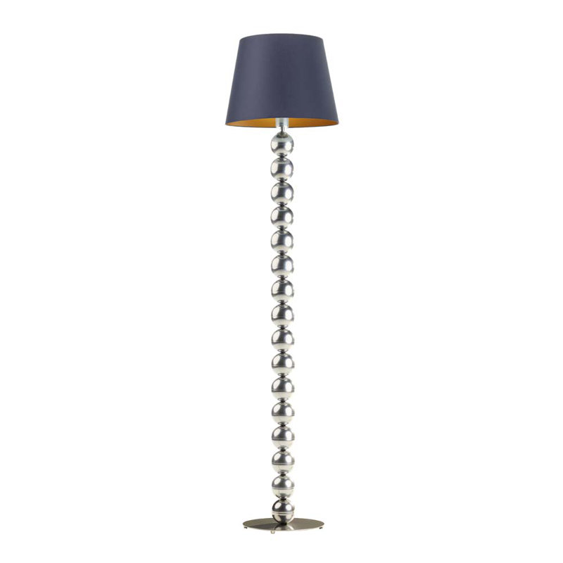 Fernandes 166cm Traditional Floor Lamp, Purple, Chrome