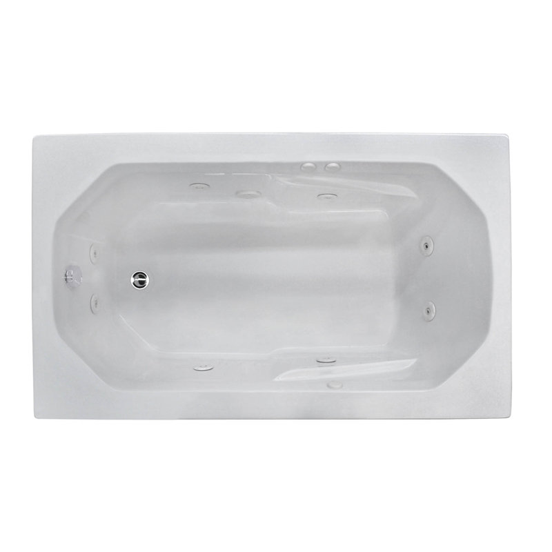Montserrat 60'' x 36'' Drop-In Whirlpool Bathtub, Left