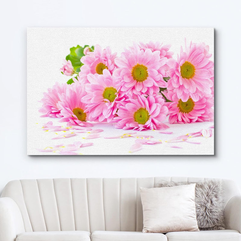 Flower Blossom «Neon Pink Vibrant Gerbera Daisy Flowers» sur, H 32 po x l 48 po
