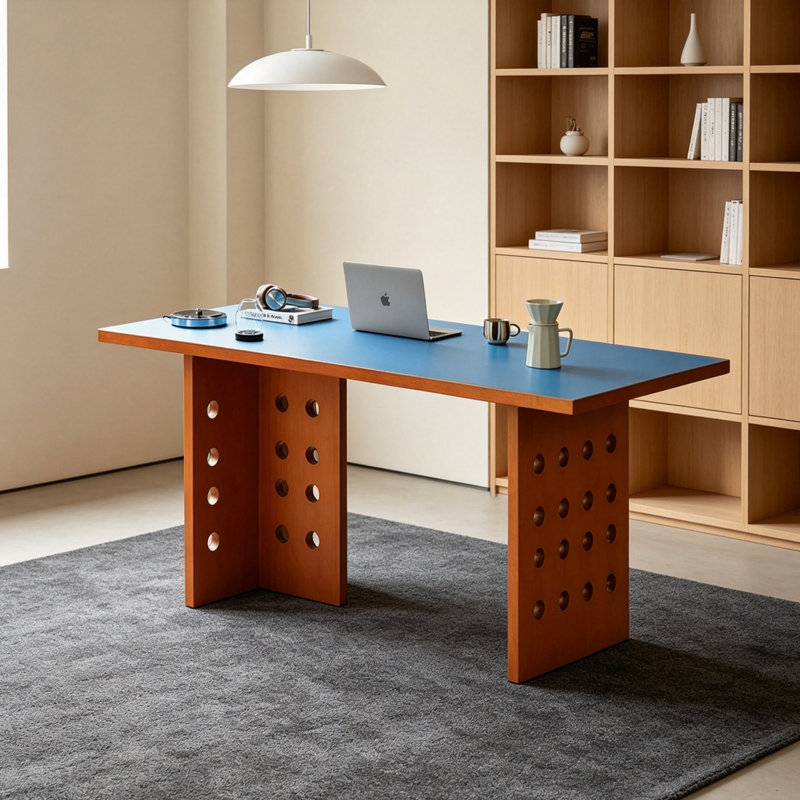 Bureau multifonctionnel Creative Brown, 29.52" H x 62.99" W x 31.49" D