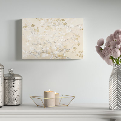 « Van Gogh in Golden Blossoms Inspiration », reproduction d'art graphique sur toile