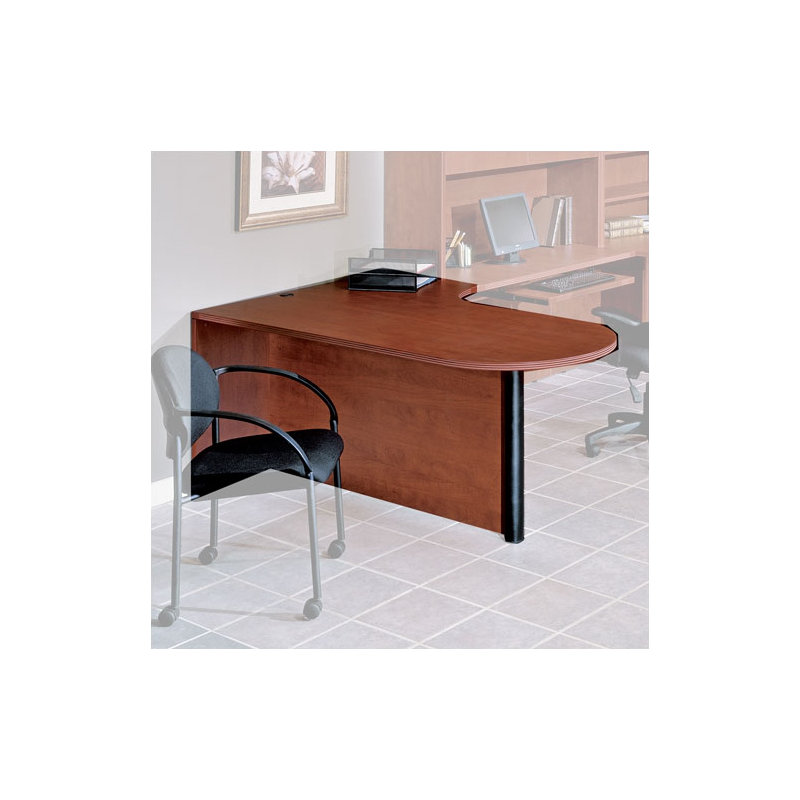 Bureau en forme de l Nabil, Cerisier, Droite