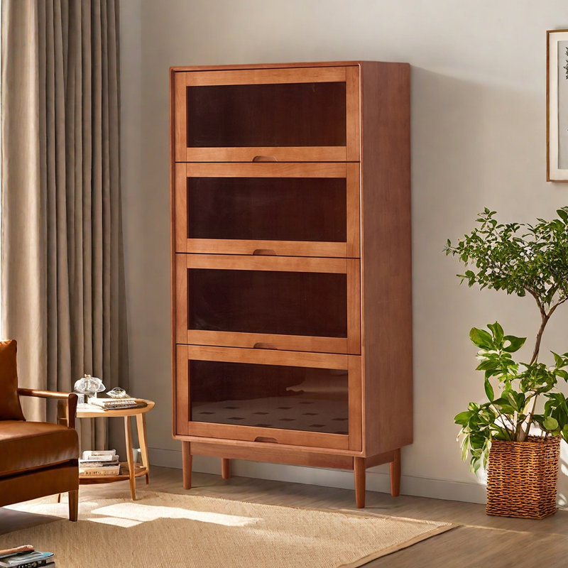 Lyncolle, Brun, (4 tablettes) H 59,84 po x l 31,5 po x P 13,78 po