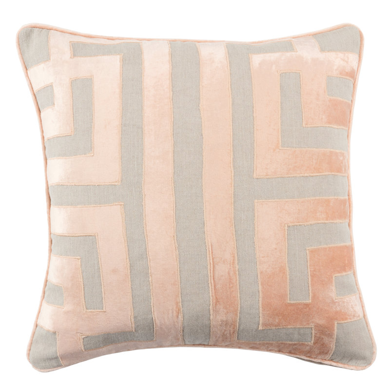 Nikki Chu x Jaipur Living Cosmic Square Linen Pillow Cover & Insert, 100% Polyester, White/Black