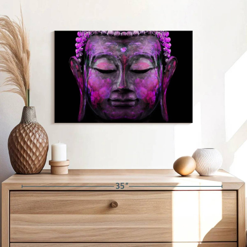 Adella Purple Buddha, 16" H x 24" W