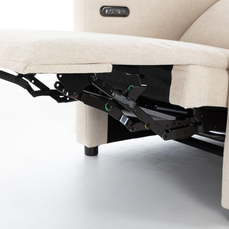 Fauteuil inclinable électrique Klein, Chenille performance albâtre crème