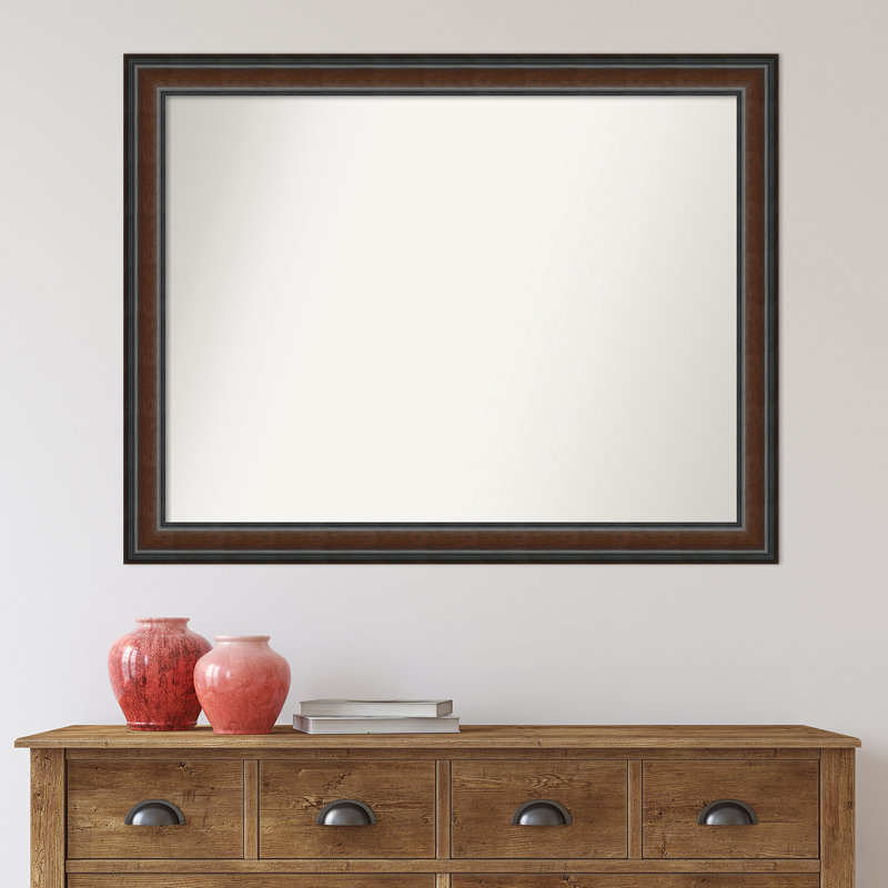 Halcott Solid Wood Rectangle Wall Mirror, 41" H x 32" W