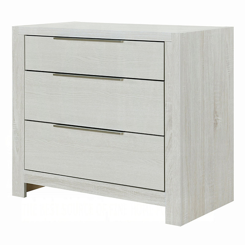 Table de chevet 1pc avec 3 tiroirs Modern