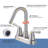 Centerset 2-handle Bathroom Faucet with Drain Assembly-104561462