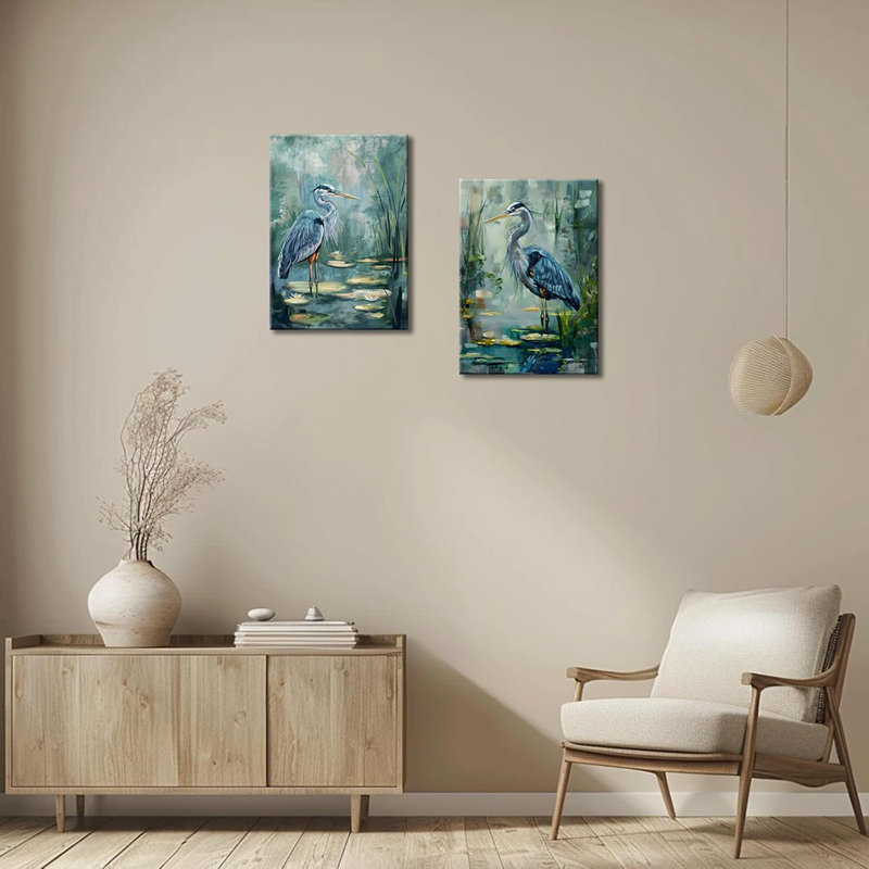 2 Piece Wrapped Canvas Print, 40 cm H x 60 cm W