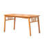 Table de salle à manger extérieure avec trou pour parasol Heno, 59 po, brun clair