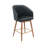 28'' Velvet Upholstered Bar Stool with Rubberwood Legs-885176850