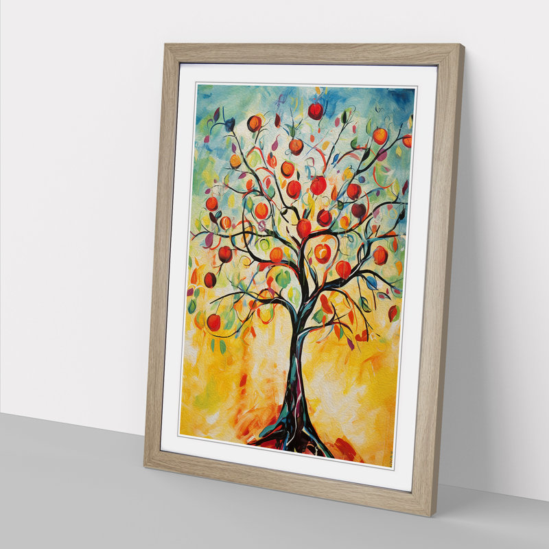 Single Picture Frame Print on Wood, 34cm H x 25cm W, Oak Framed