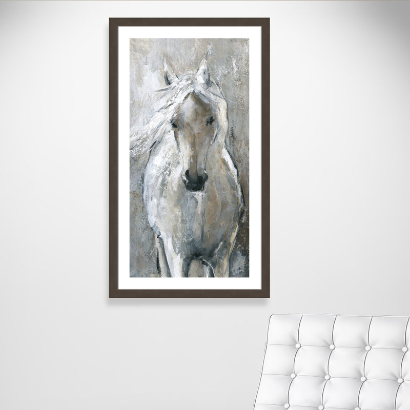 «Debout fier», reproduction de peinture acrylique encadrée, H 47 po x l 27 po x P 1,25 po, Bronze brossé