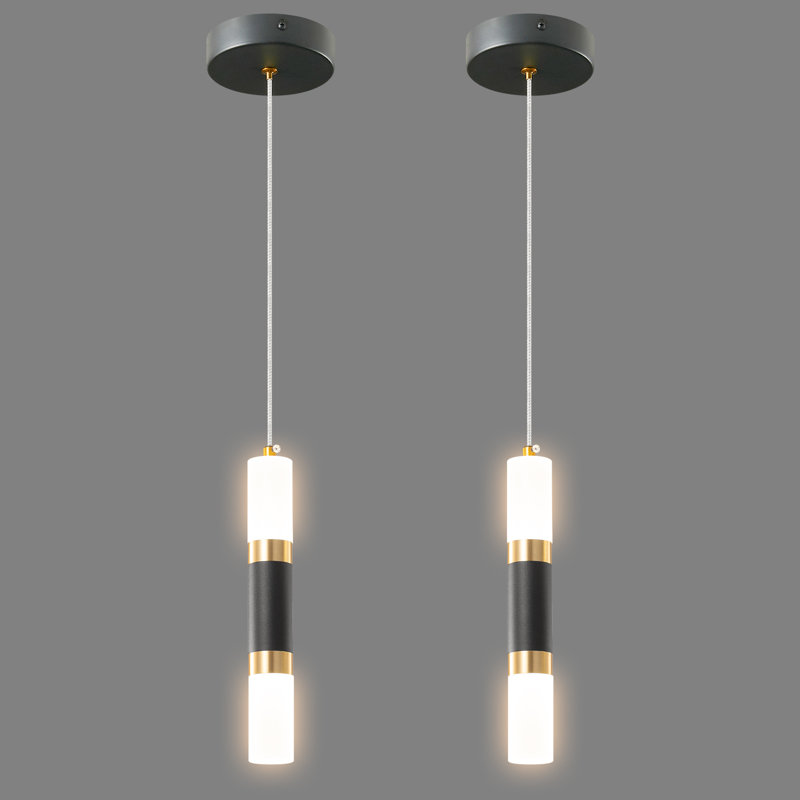 Luminaire suspendu cylindrique à DEL Santucci, Deux lumières
