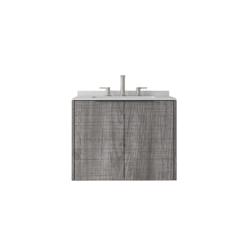 Meuble-lavabo flottant avec lavabo, Light Grey, 24" W