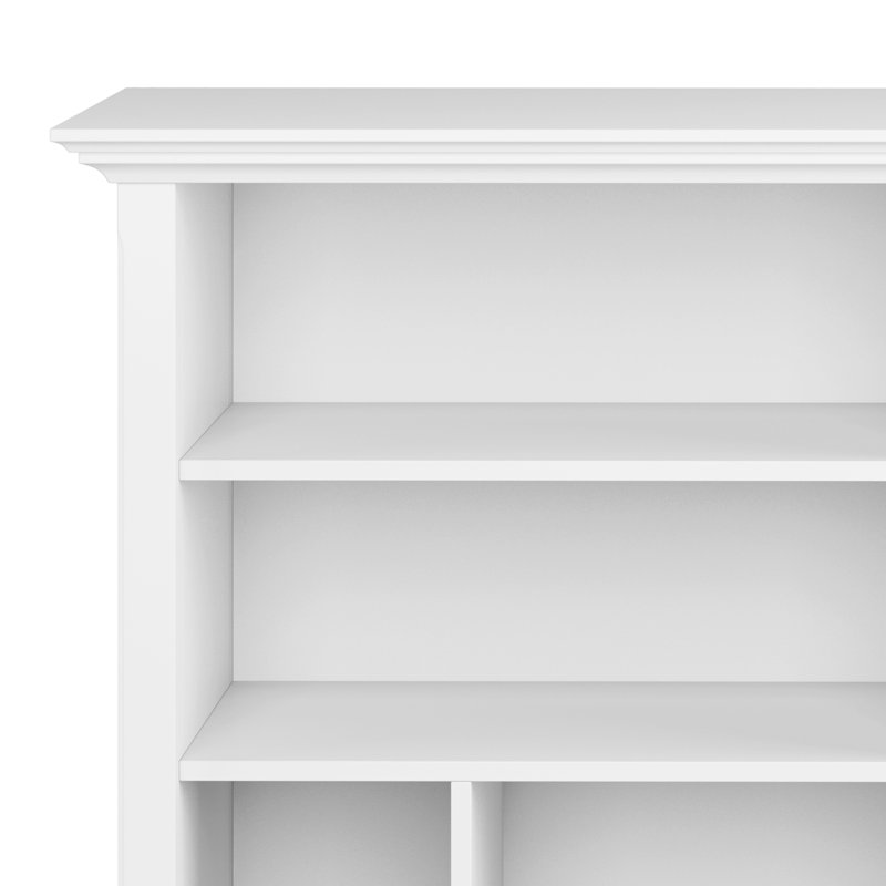 Bibliothèque transitionnelle en bois massif Amherst, Blanc
