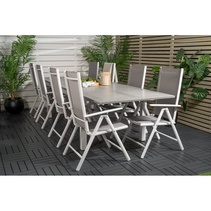 Jayesh 8 - Person Patio Dining Set with Extendable Rectangular Table
