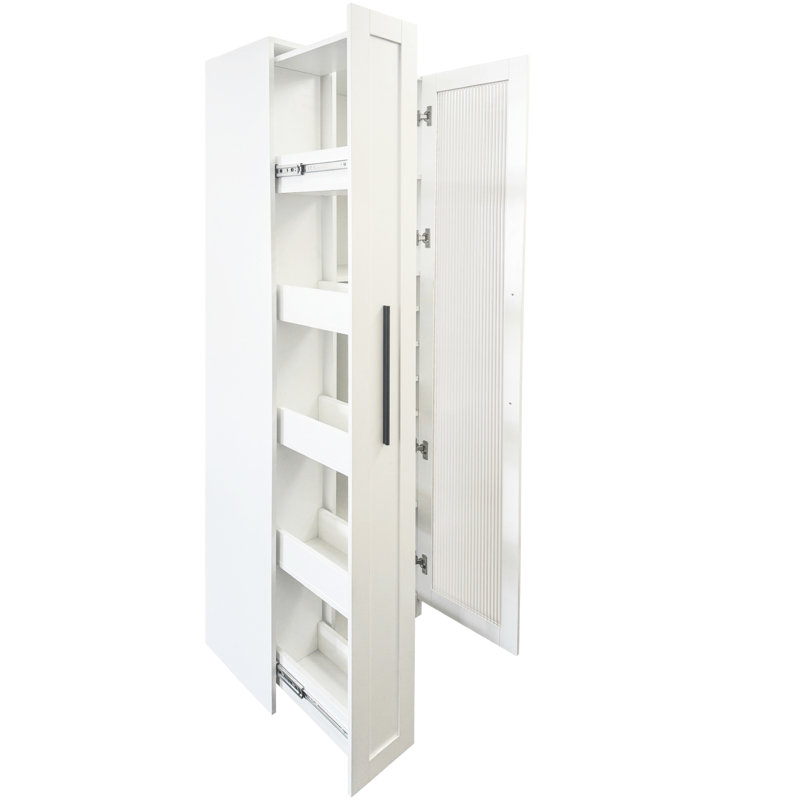 Armoire de rangement polyvalente, extensible, de rangement pour la cuisine, organisateur de garde-manger, portes en verre, panneau de particules et armoire de cuisine fonctionnelle,