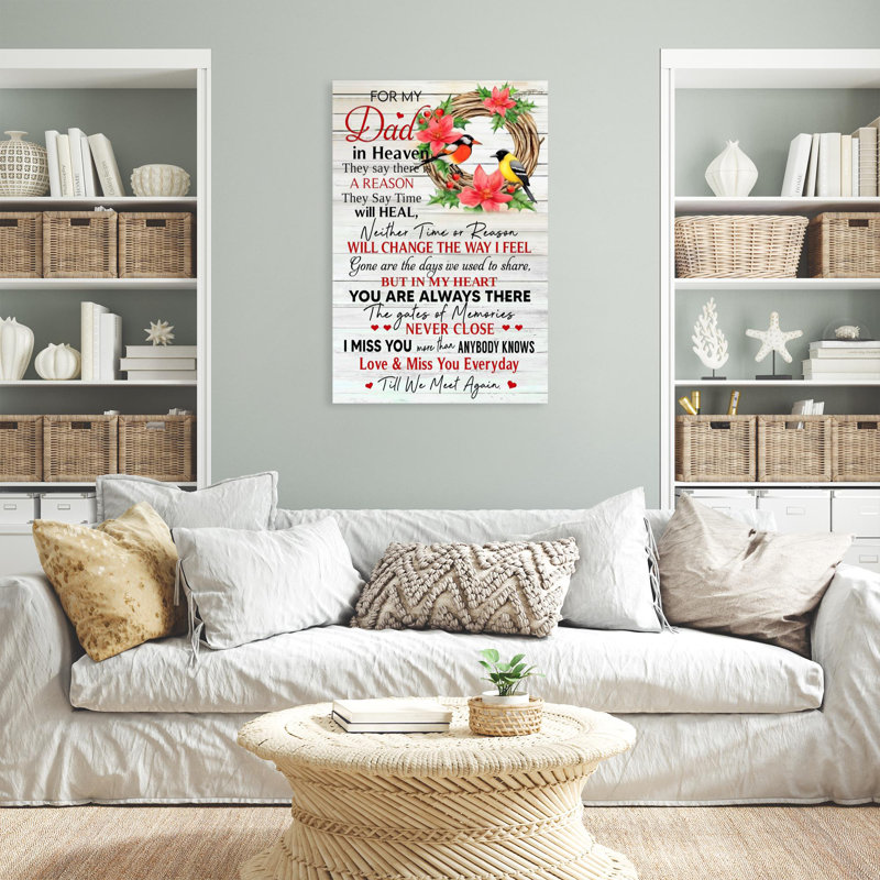 «For My Dad Till We Meet Again», impression sur toile, H 36 po x l 24 po x P 1,25 po