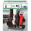 Support de rangement pour sacs de golf L 58 po x l 16,6 po x H 41 po, organisateur de golf pour le garage avec roulettes, pochette à billes en filet pour remise de garage