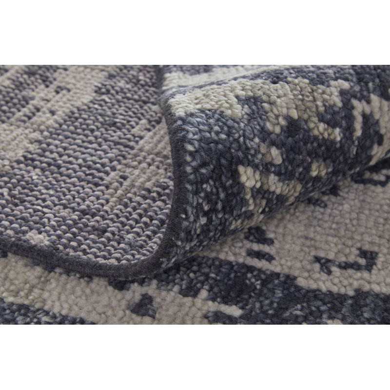 Altmar Modern Abstract, Blue/Gray/Taupe Area Rug, Runner 2'6" x 8'