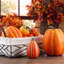 Benjia Pumpkin Autumn Decorations, Decorative Large Small Outdoor Orange Foam Fake Faux Artificial Pumpkins for Halloween Fall Harvest Festival Home Table Decor