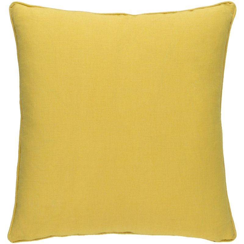 Mack Throw Pillow, Gold/Ivory, 18" H x 18" W x 4" D