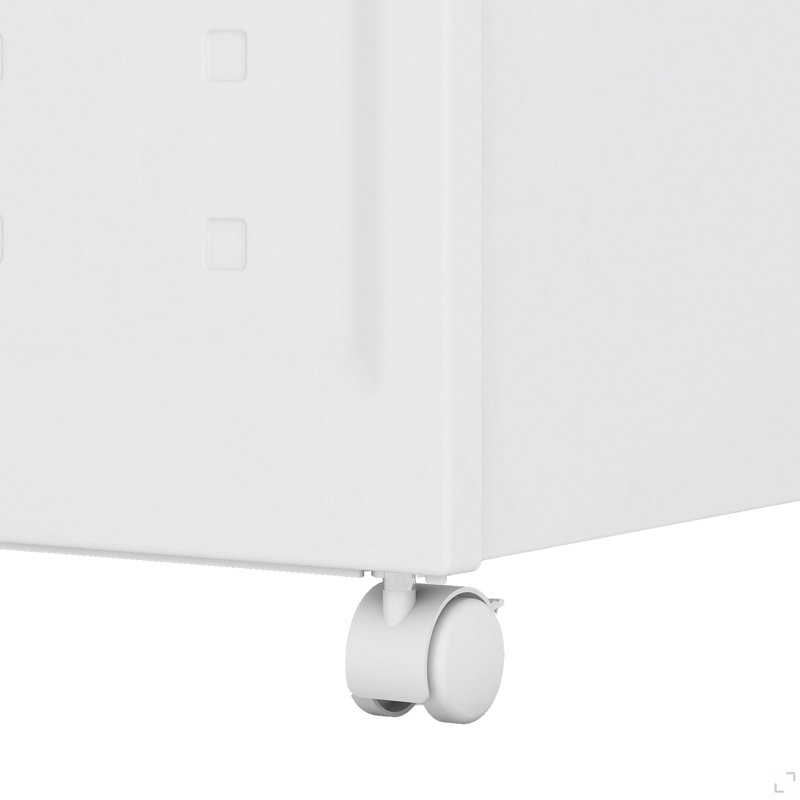 Ensemble de 2 boîtes à dossiers roulantes empilables et pliables avec couvercles et 10 dossiers suspendus, organisateur de rangement en plastique portable ou classeur à roulettes pour la maison ou le bureau