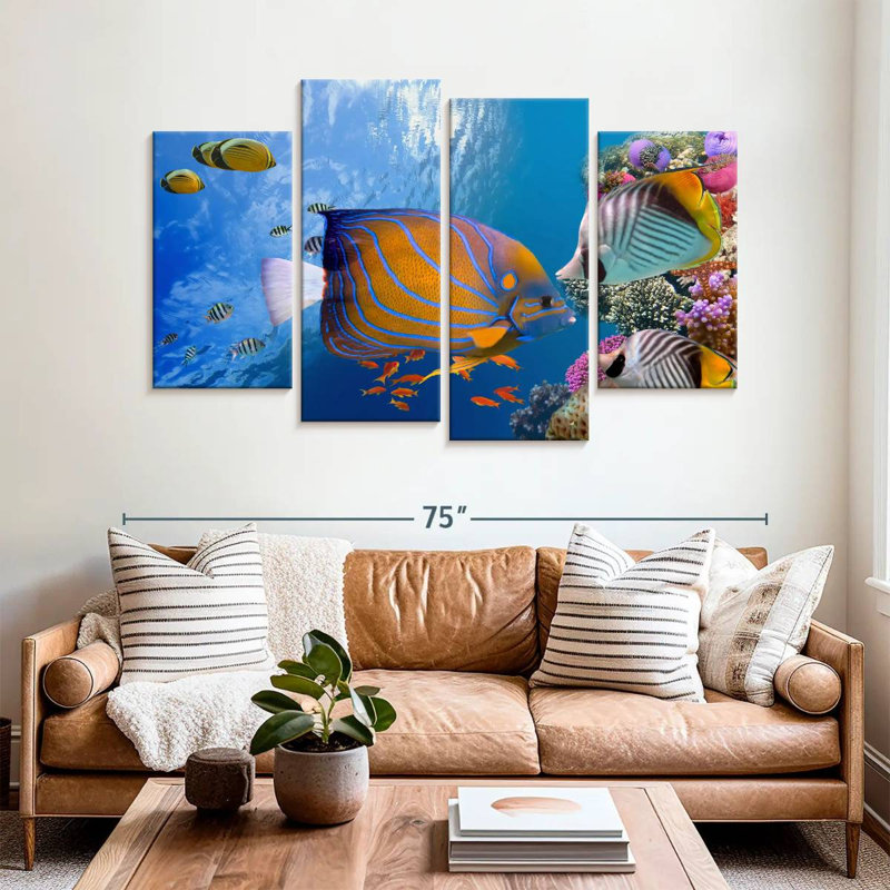 Lively underwater life Aletra, H 42 po x l 68 po